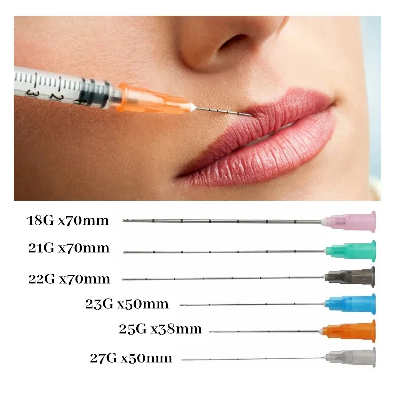 Disposable Sterile Puncture Blunt-tips 18-30G 25/50/70mm Cannula Fine Micro Lot