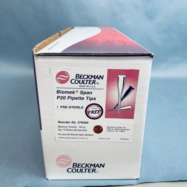 Beckman Coulter Pipette Tips P20 Span-8 Sterile 100 ul Total of 960 Tips