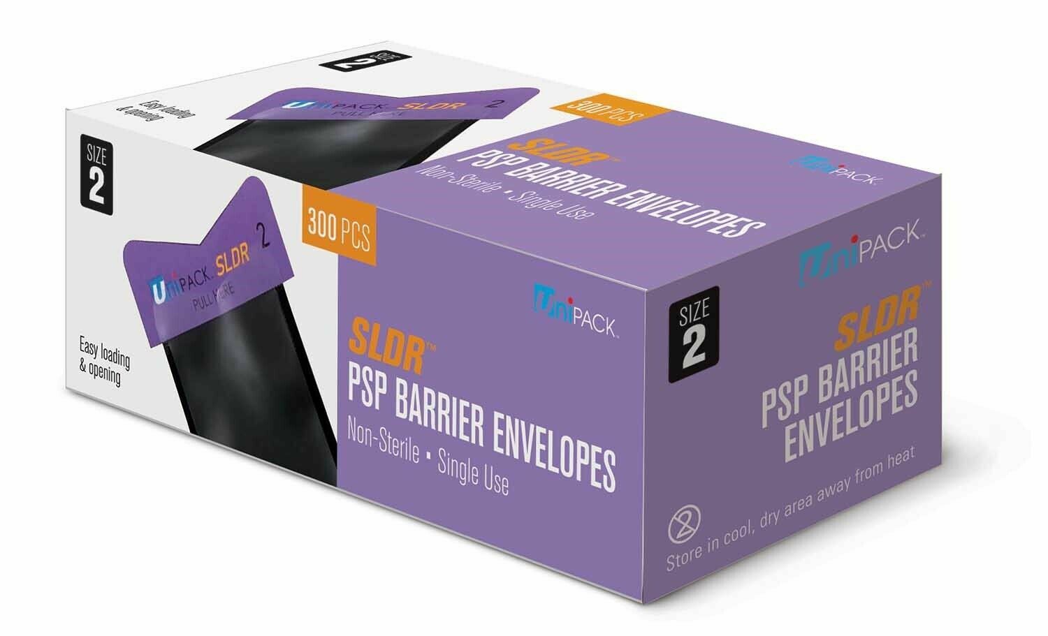 Phosphor Plate Barrier Envelopes Dental X-Ray Imaging Easy Size 0, 1, 2 UniPack