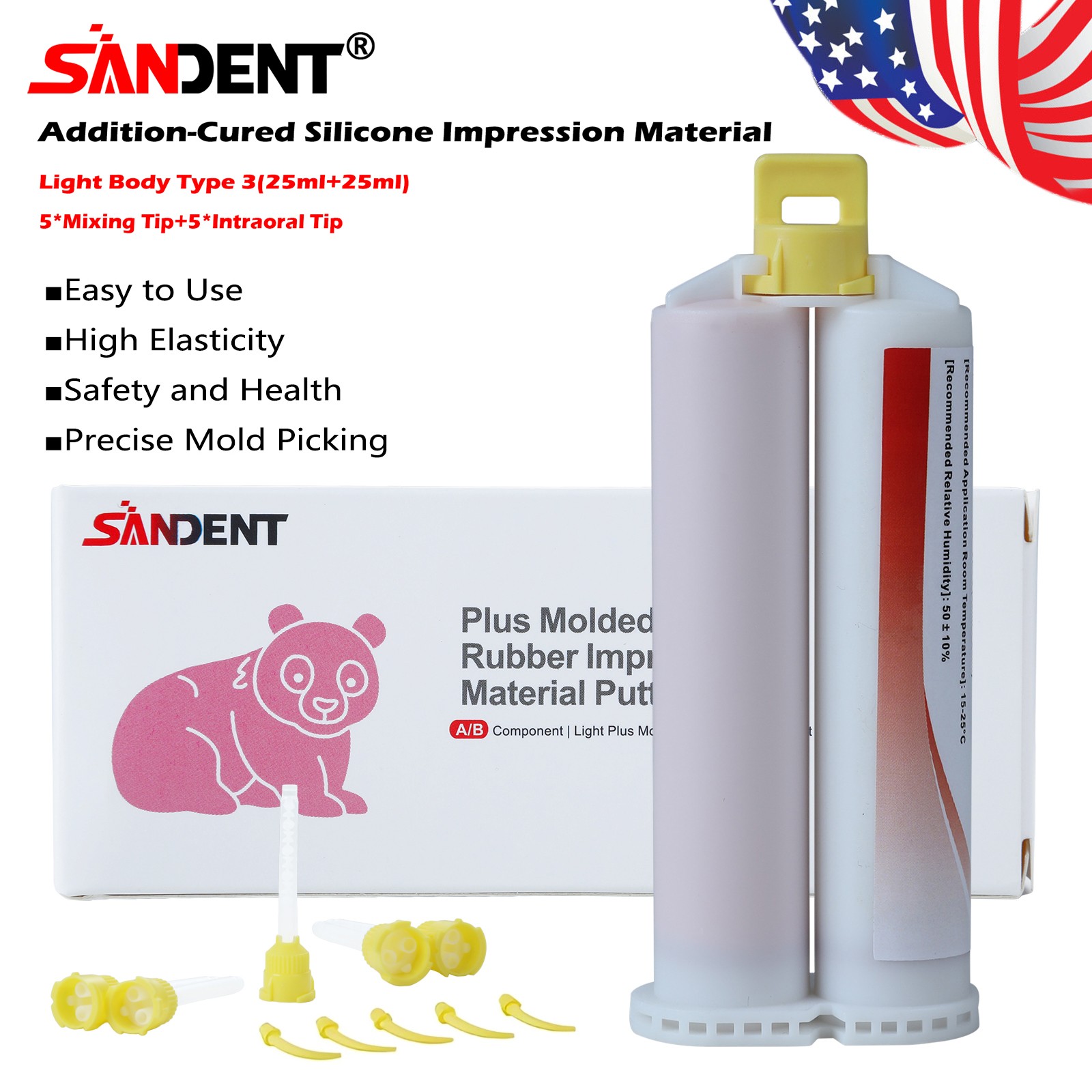 Light Body Regular Set Dental VPS Impression Material, 50ml x 2
