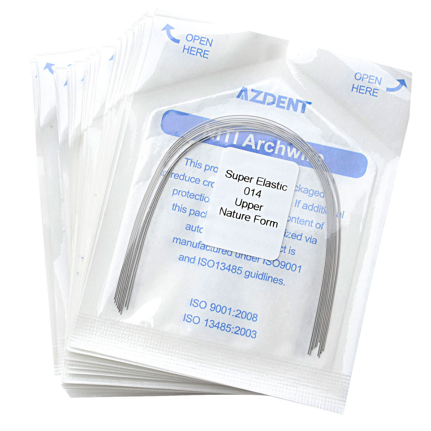 10pcs Dental Orthodontic Super Elastic Niti Round Arch Wires Natural Form AZDENT