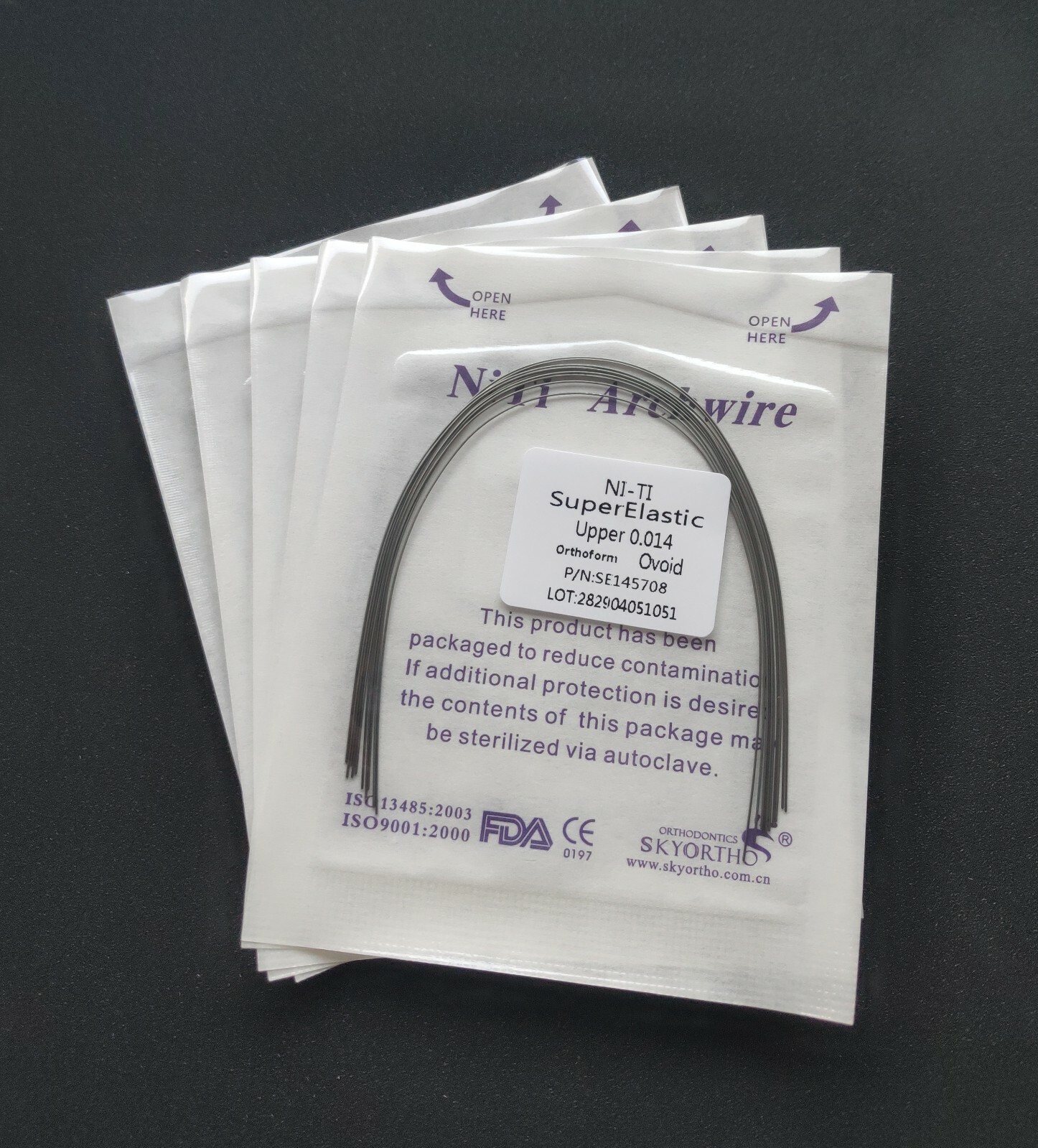 50Packs Dental Orthodontic Super Elastic NITI Arch Wire Round Oval Ovoid/Natural