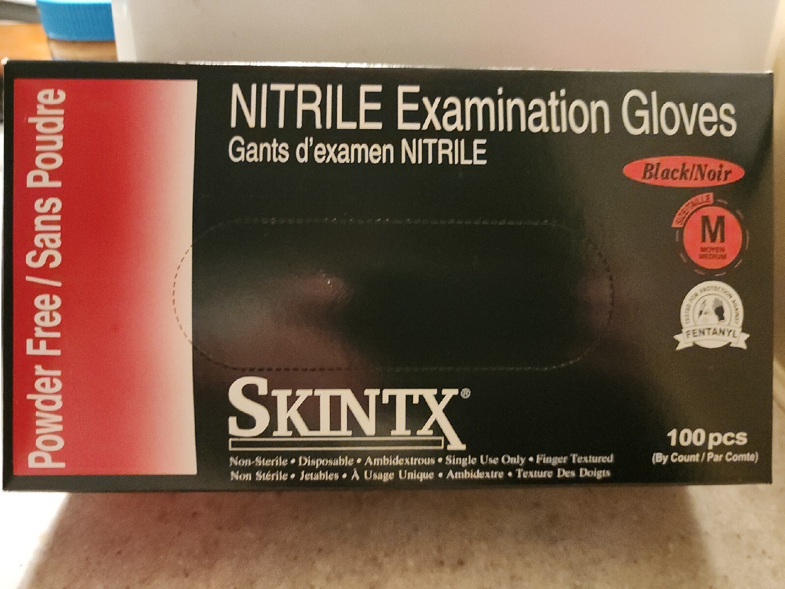 SKINTX BLACK Nitrile PF Disposable Gloves – 3 Box Lot of 270 X Large