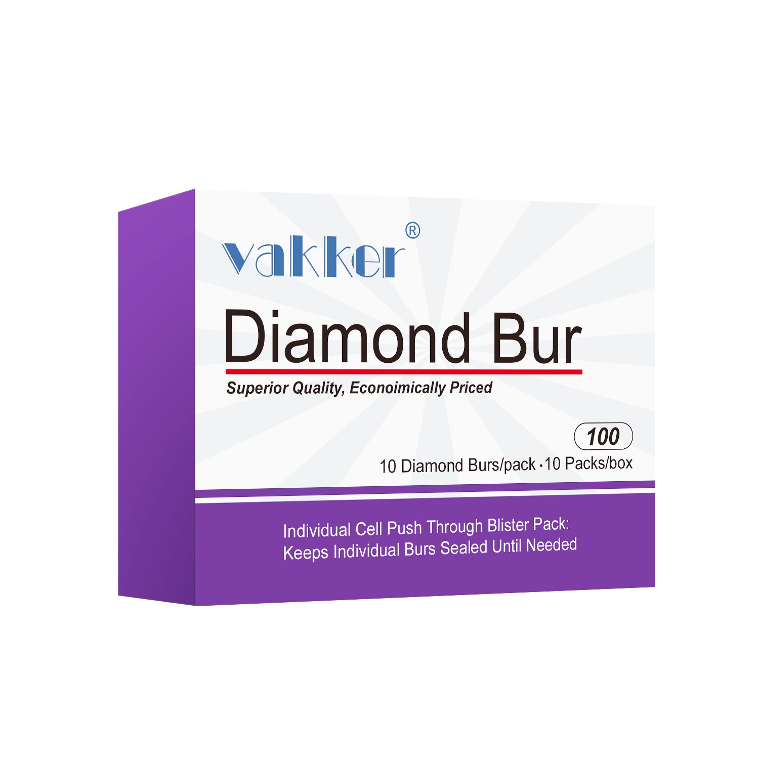 Vakker Dental Flame FG Diamond Burs 863-012F Fine 10/pk