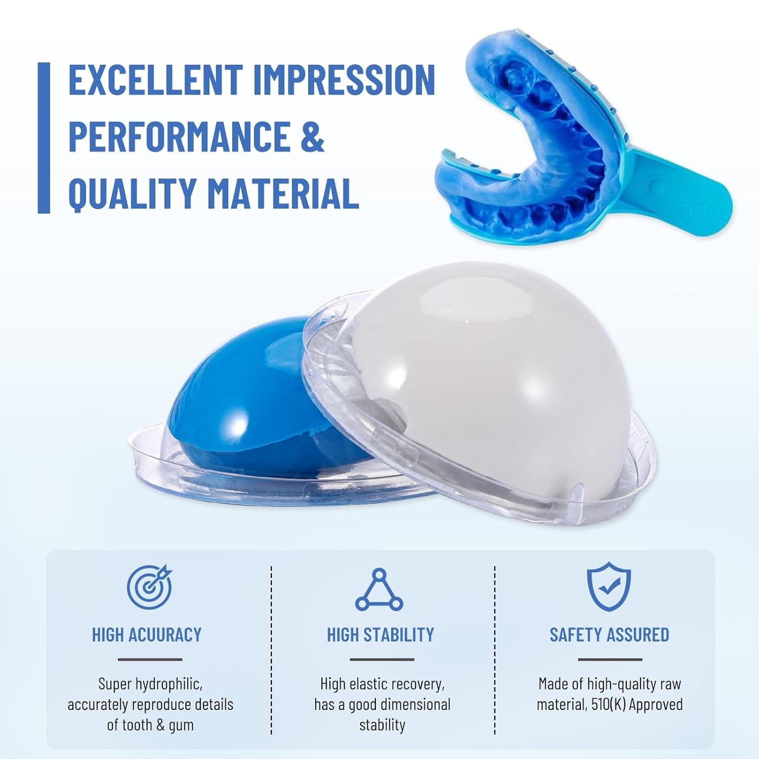 Dental Putty Fast Set PVS VPS Dental Impression Material Silicon Base+Catalystst