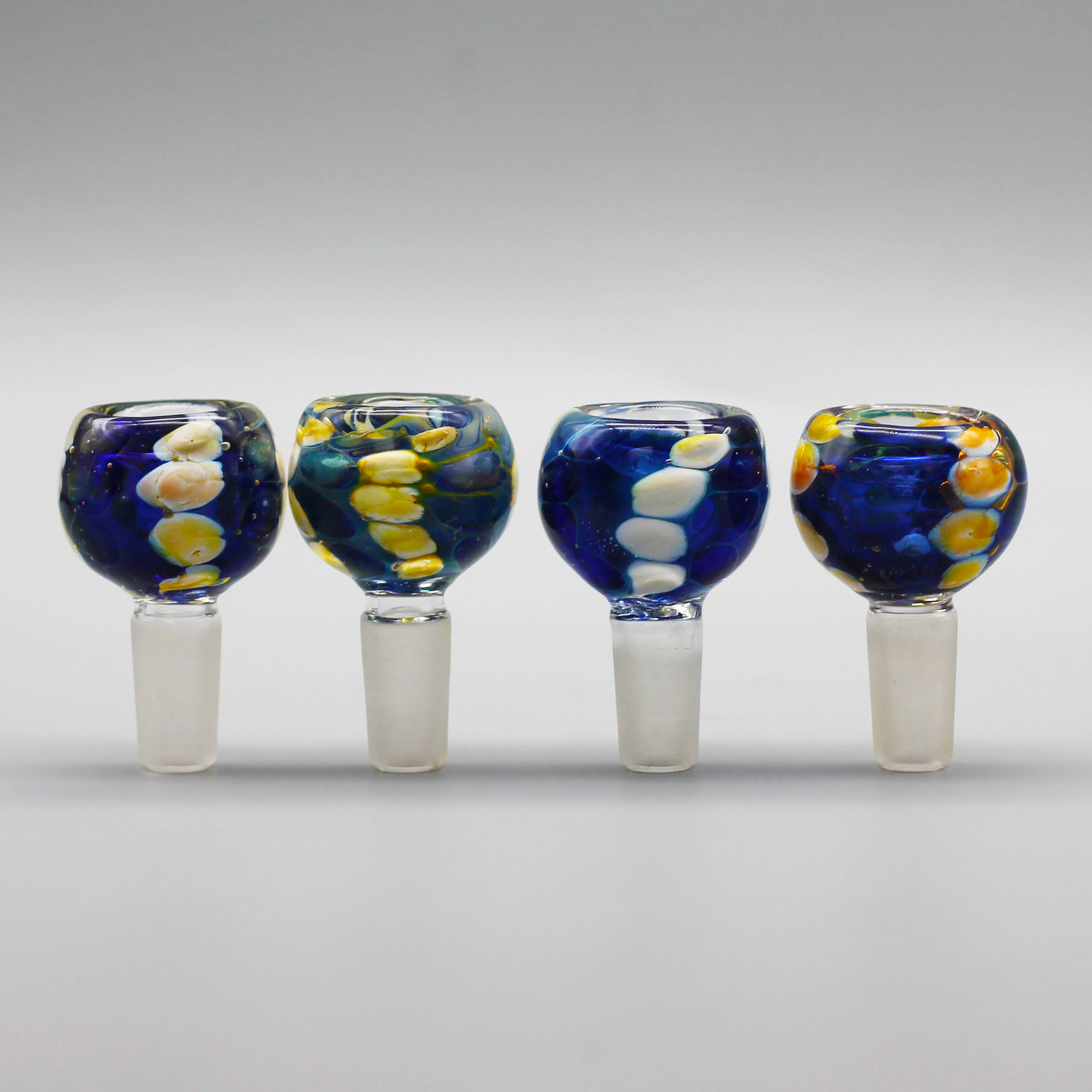 Color Marble Turbo Bubble Glass on Glass Funnel Slide Bowl 14mm