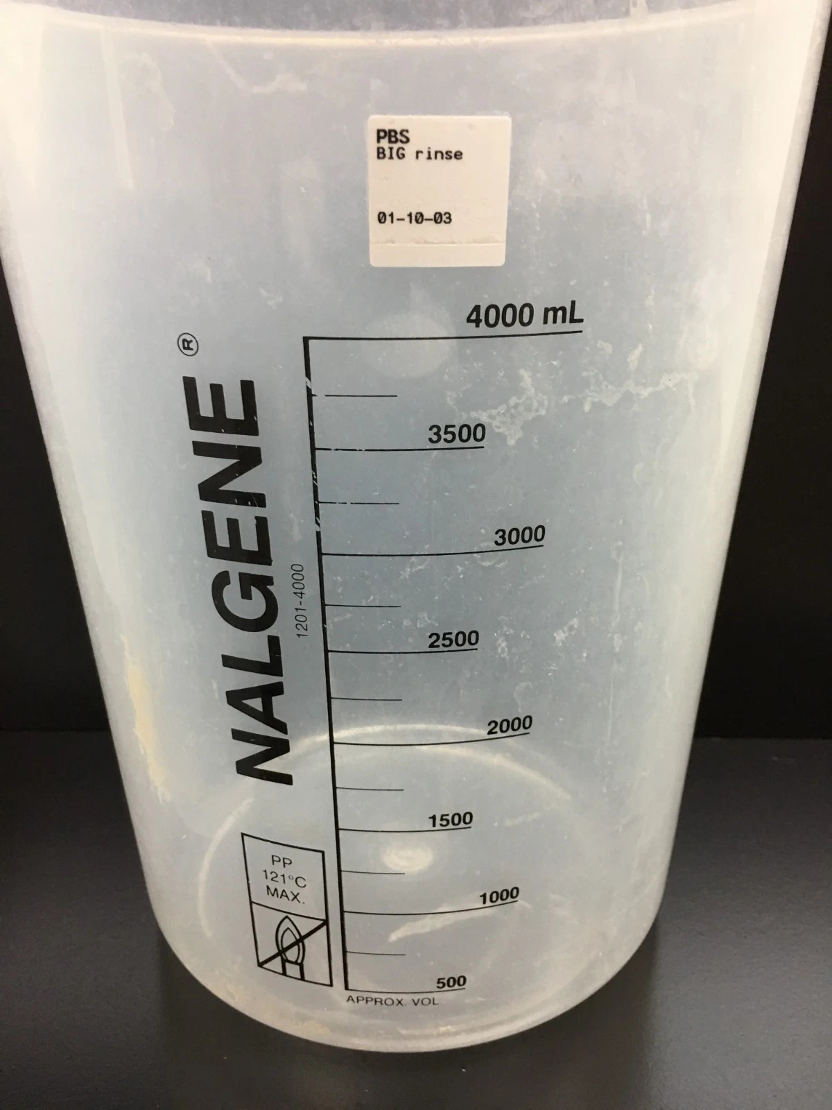 Thermo Scientific REF 1201-4000 Nalgene Griffin Low-Form Beakers 4000mL Lot 3PCS