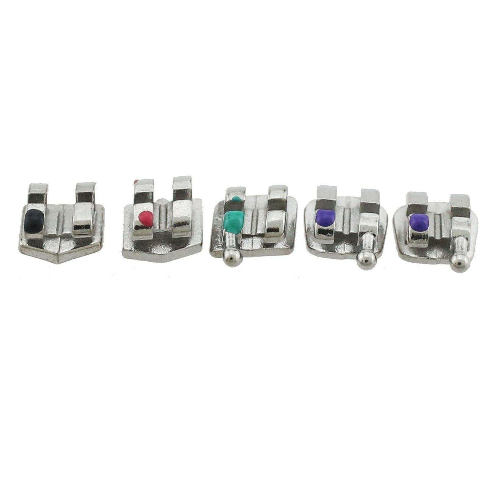 Dental Orthodontic Metal Brackets Braces MIM Mini Roth MBT 018 345 With Hooks