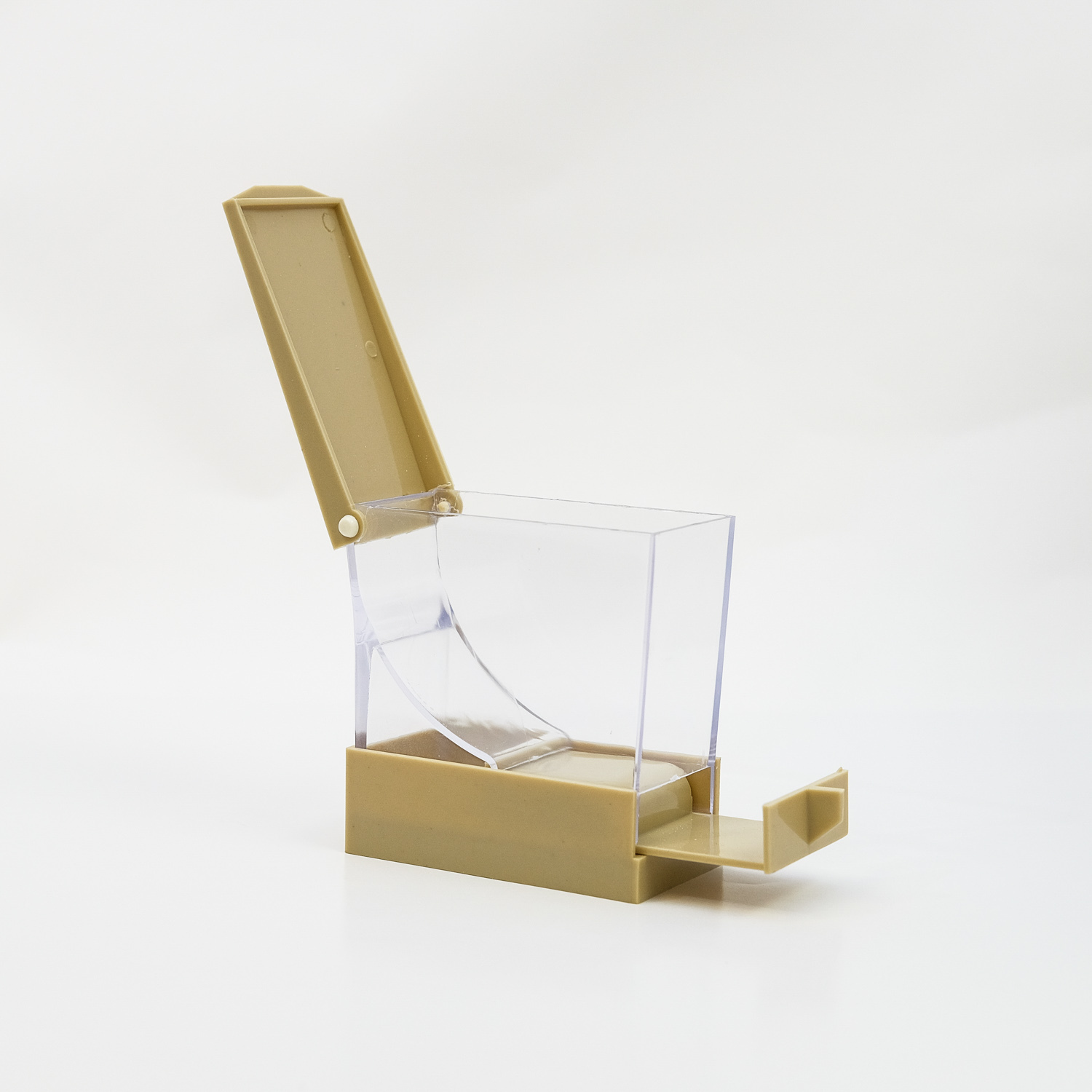 Dental Cotton Roll Dispenser Holder Organizer Deluxe with pull-out tray Beige