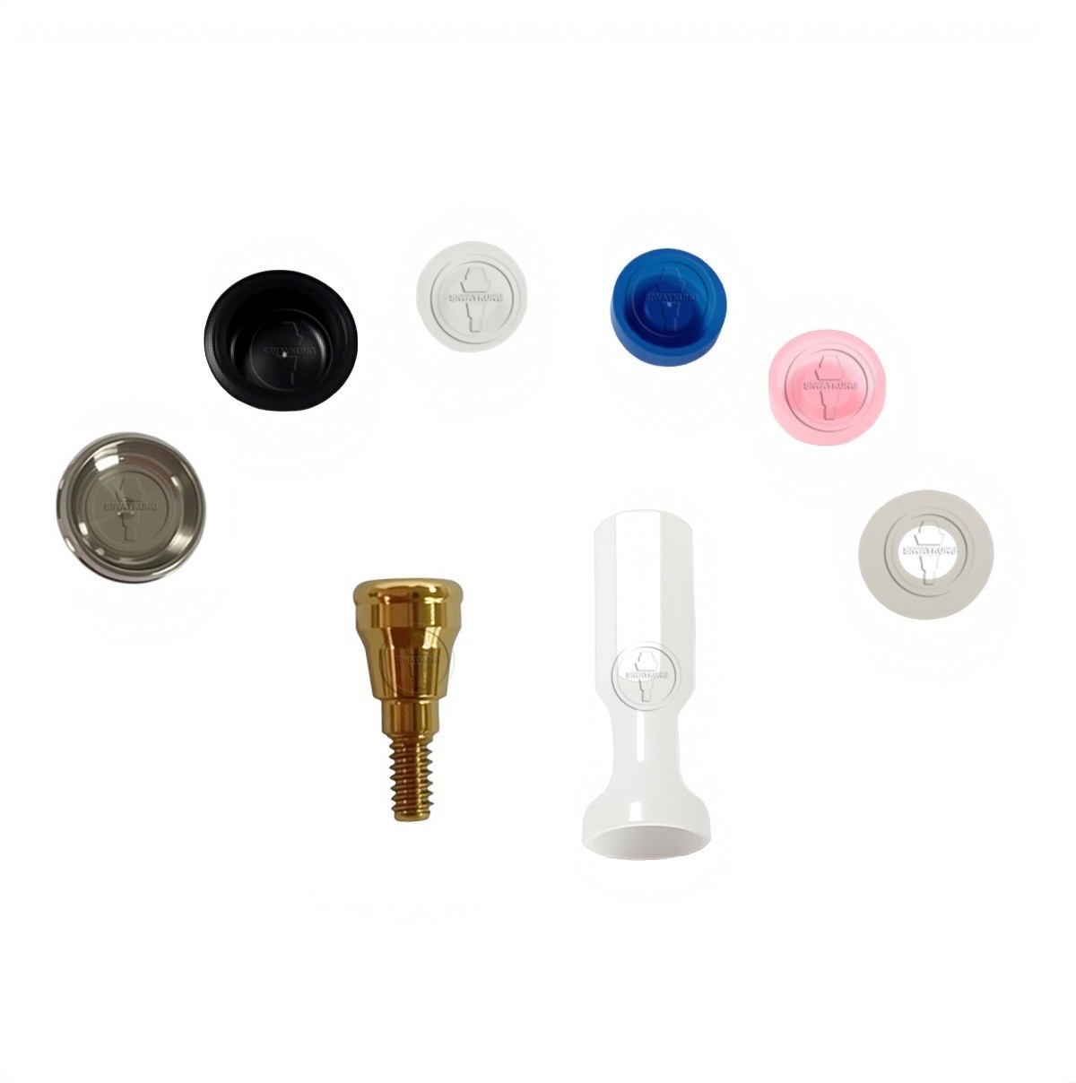 Locator abutment Male caps kit fit to NEODENT GM-3.7 GH1-6
