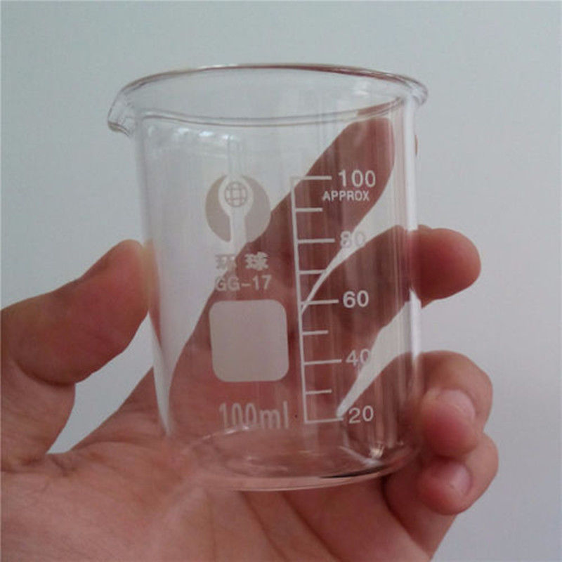 1 Set 7pcs 5/10/25/50/100/150/250ml Glass Beaker Chemistry Laboratory