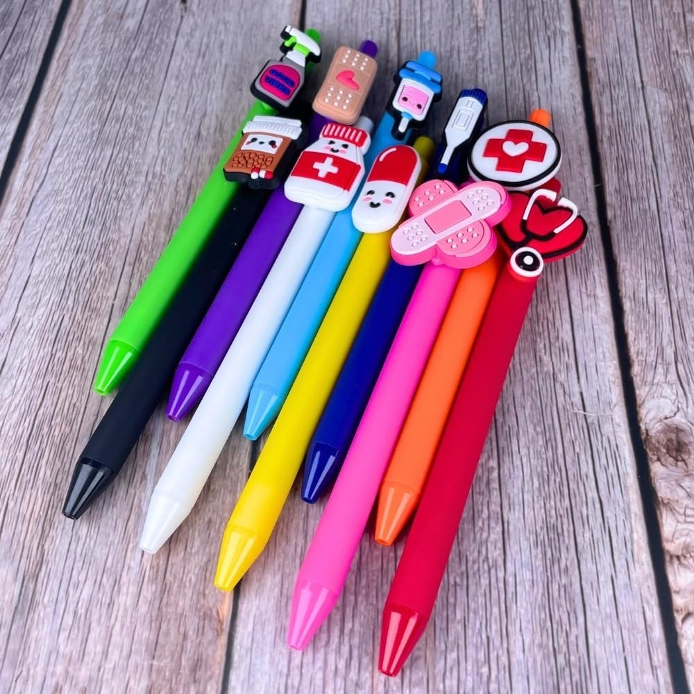 10 PC Nurse Pens | Funny Best Cute Nurses Pen Set Accessories for Work, Nursing