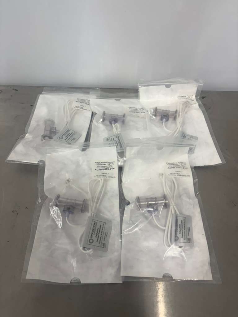 lot of 5 Repligen Polysulfone Pressure Transducer 1/2” TC, ACPM-05TC-01N