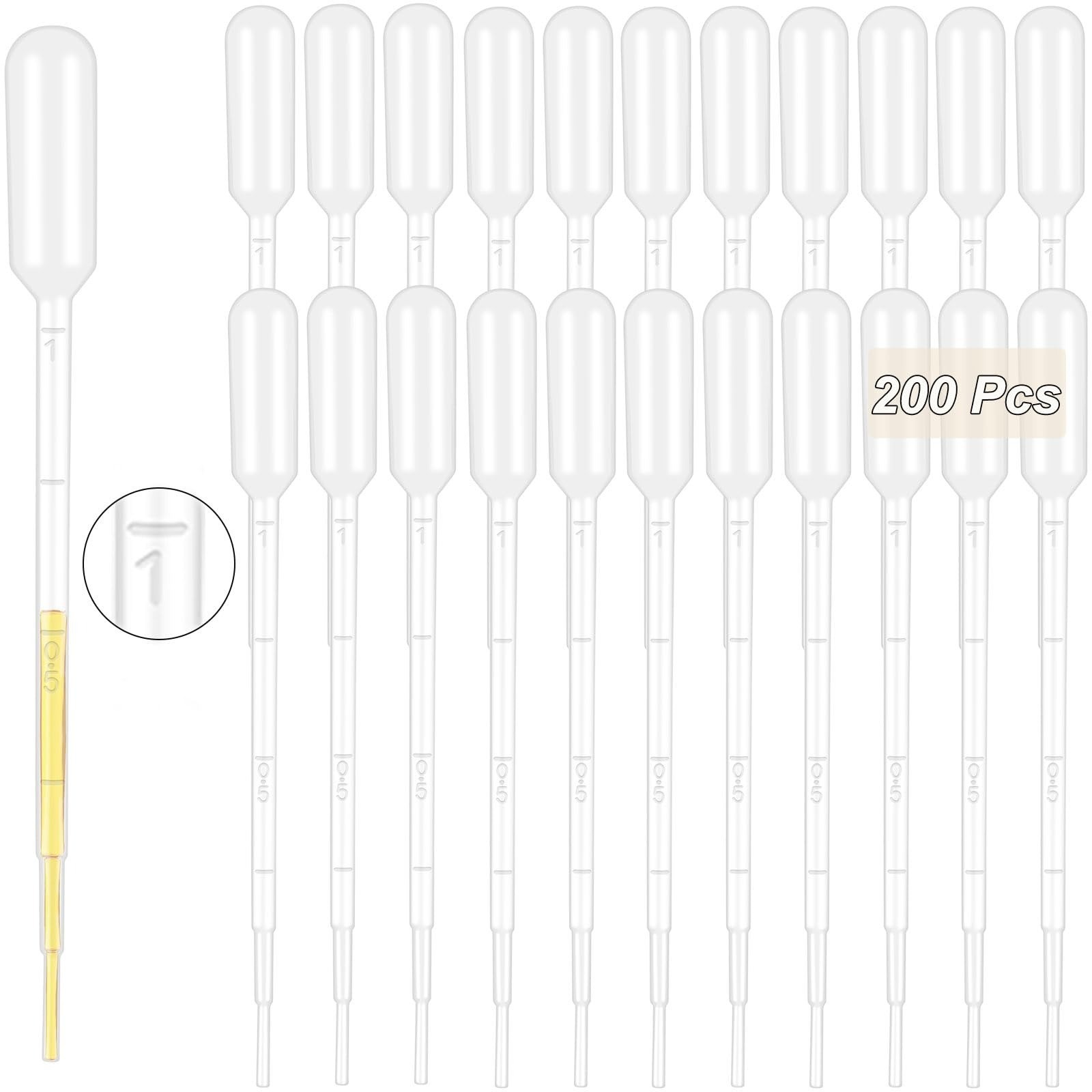 moveland 200PCS 3ml Disposable Plastic Transfer Pipettes for Lab & DIY