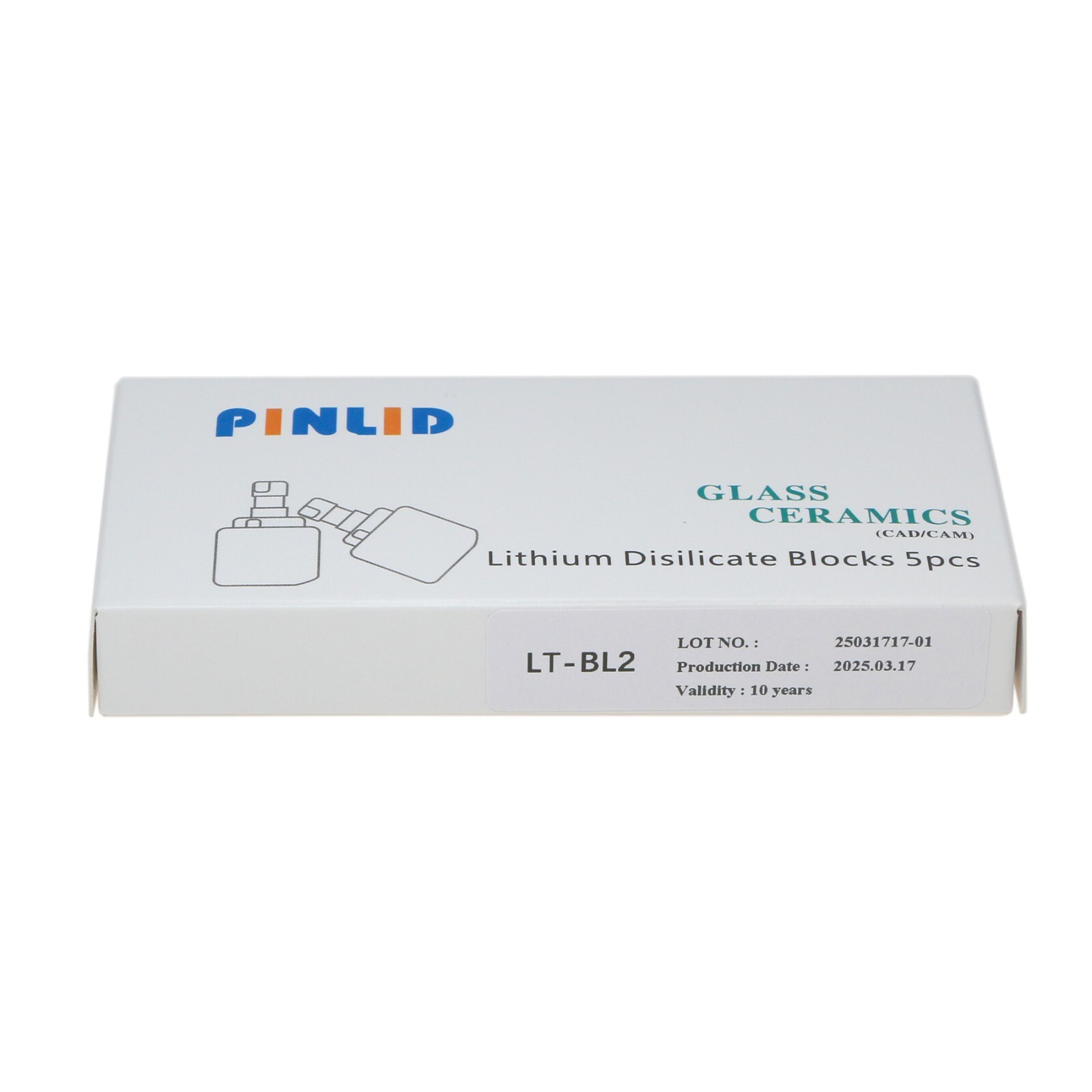 US 5Pcs/Box Dental C14 LT Glass Ceramic Lithium Dislicate Blocks Cerec CAD CAM