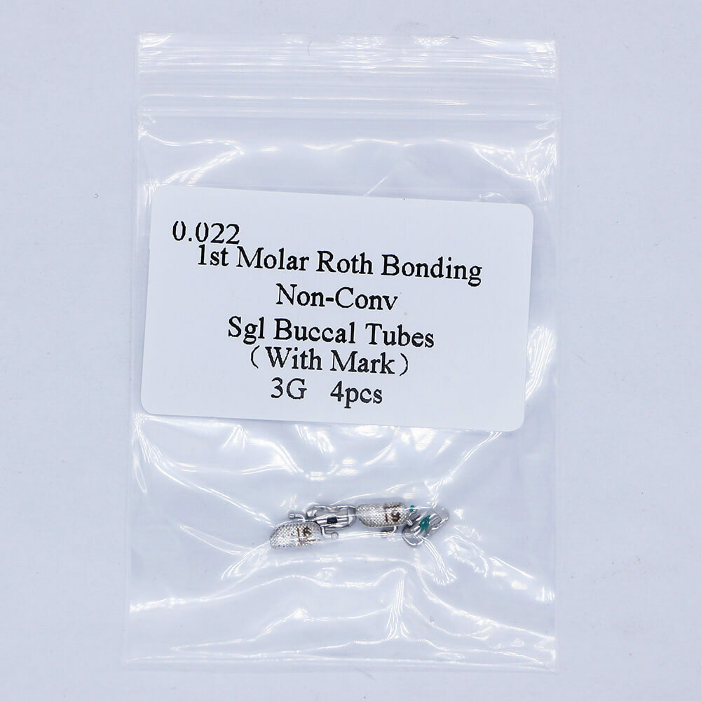 1 Pack 4pcs/Pack Dental orthodontic buccal tubes roth 022 color mark mesh base