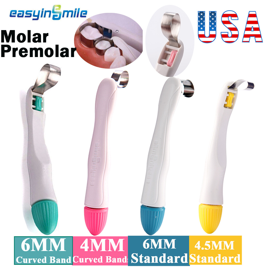Dental Pro Matrix Bands Pre Formed Curved matrices Bands Molar Premolar straight