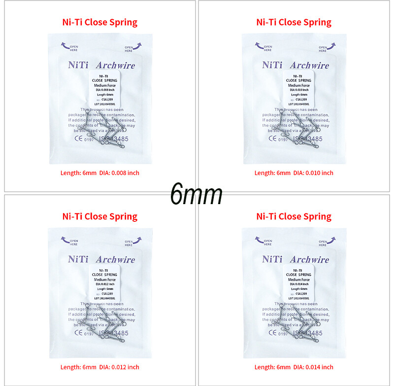 10/5pack Dental Orthodontics Niti Alloy Closed Coil Spring 008/012 6/9/12/15mm