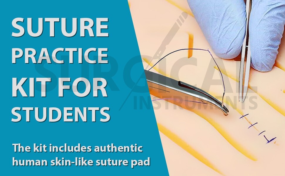 27 Piece Practice Suture Kit Set for Medical and Veterinary Student Training