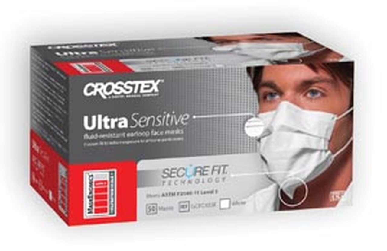 Crosstex Securefit Ultra Sensitive Earloop Mask, White GCFCXSSF (Pack of 500)