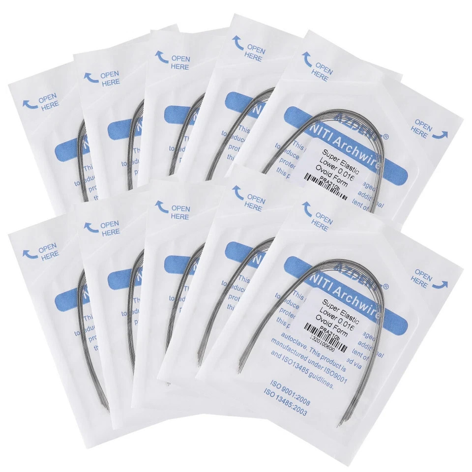 Dental Orthodontic Arch Wire Super Elastic Niti/Stainless Steel Ovoid/Nature
