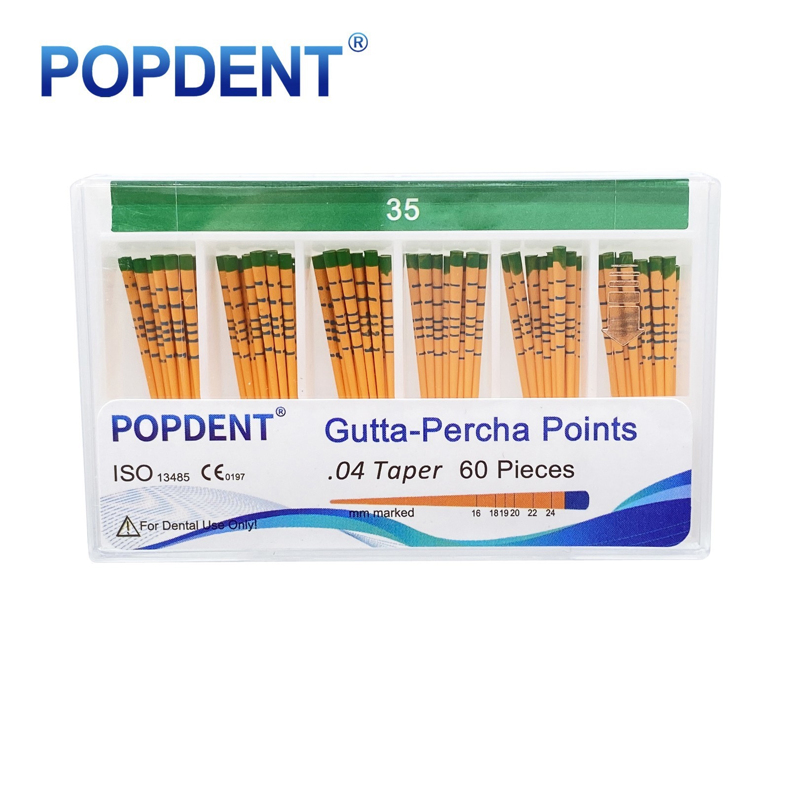 GUTTA PERCHA POINTS Taper 0.4 or 0.6, or Standart Taper, All Sizes Dental Meta