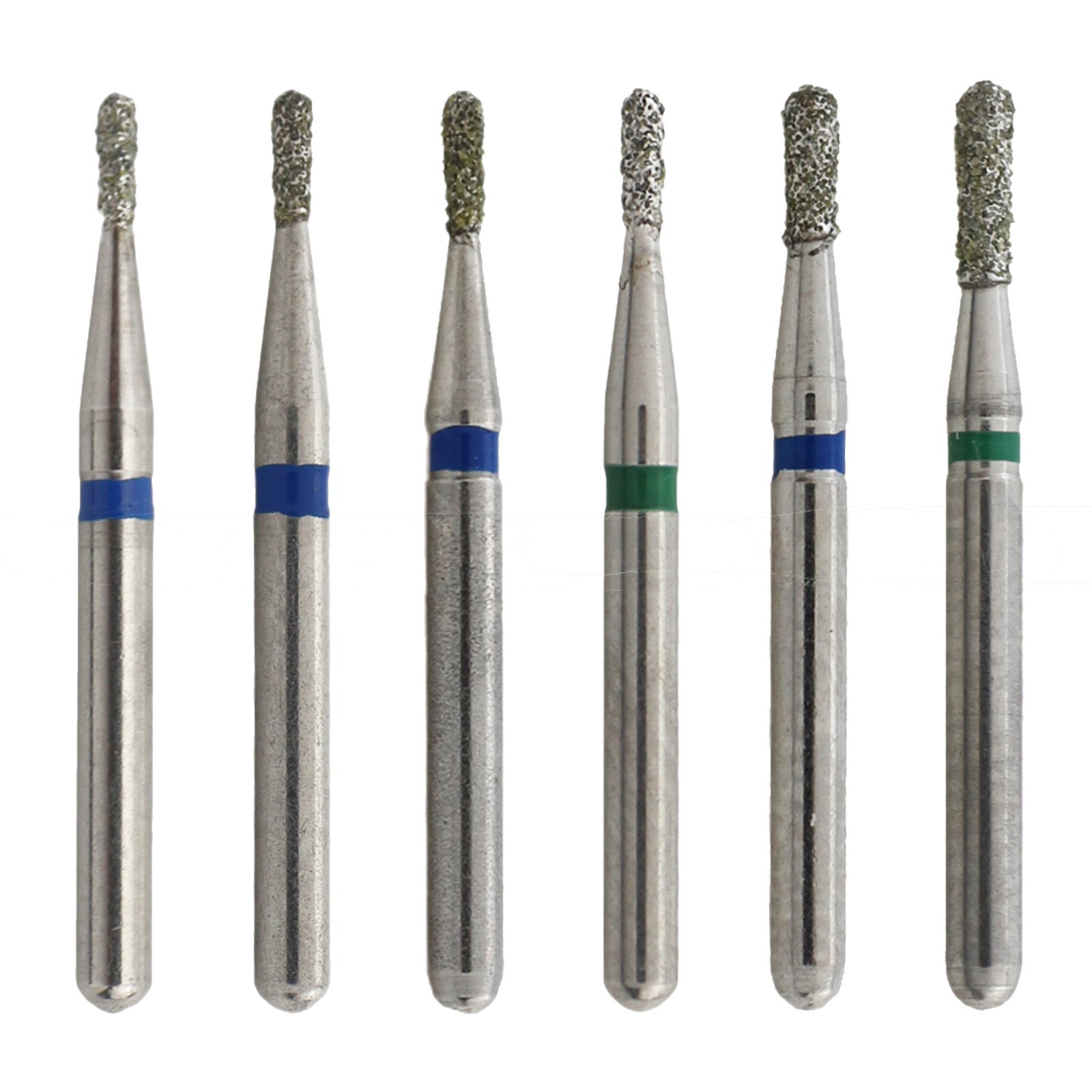 Dental Diamond Bur FG Burs Football Round End Taper Barrel Cylinder Pear Flame