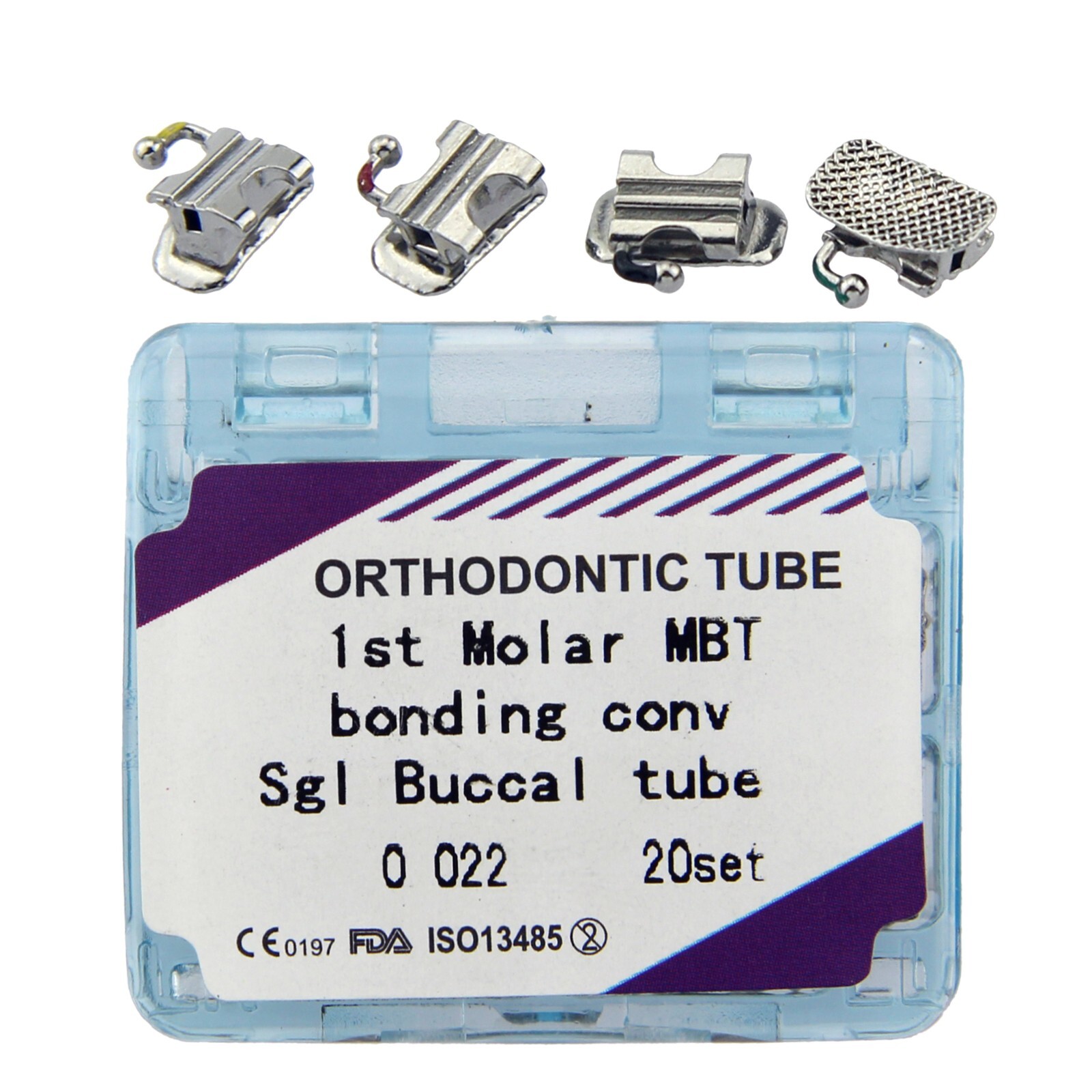 80 Tubos Ortodoncia Buccal Tube 1st Molar Single Tube Roth MBT 022 Bondable Conv
