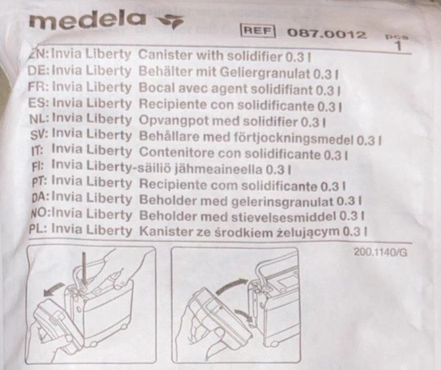 Medela 087.0012 – Invia Liberty Canister w/ Solidifier 0.3L – [Exp. 11/2026]