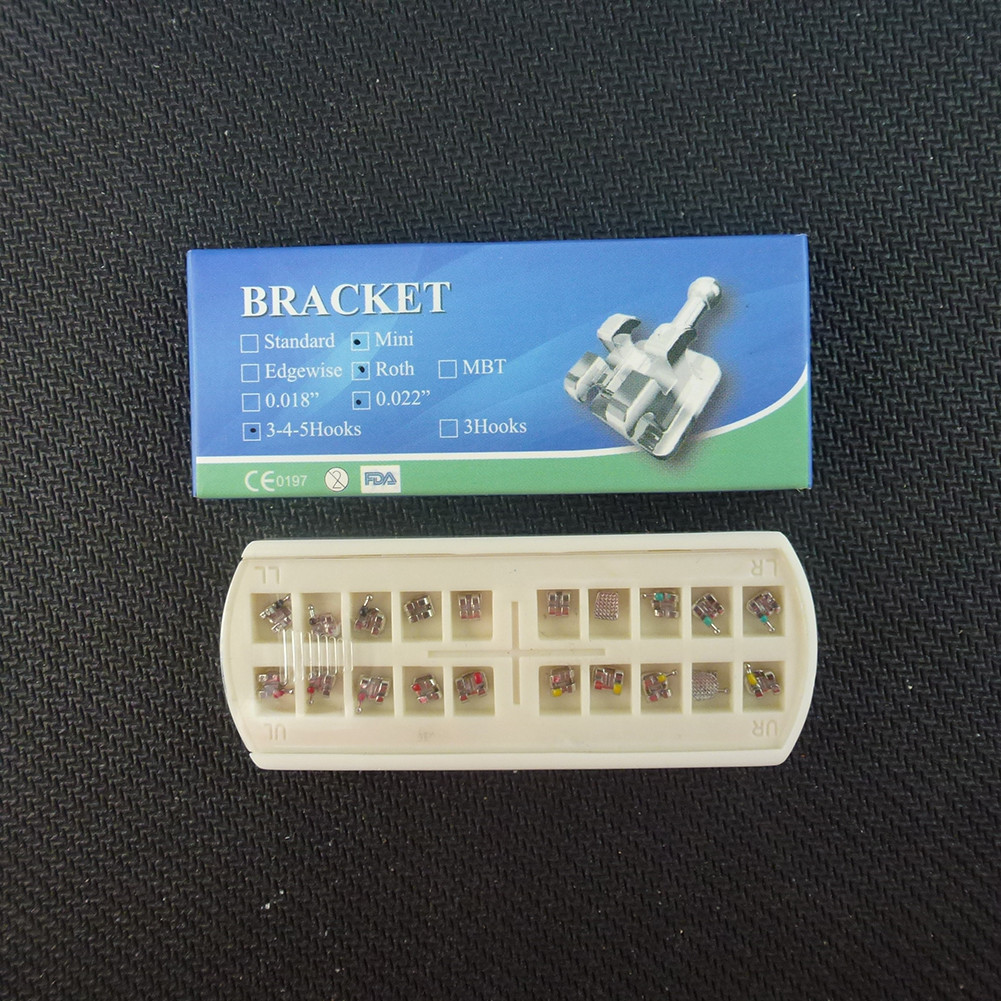 5pk Orthodontic brackets Dental MINI Braces MBT /Roth 022 3/345 hook EASYINSMILE