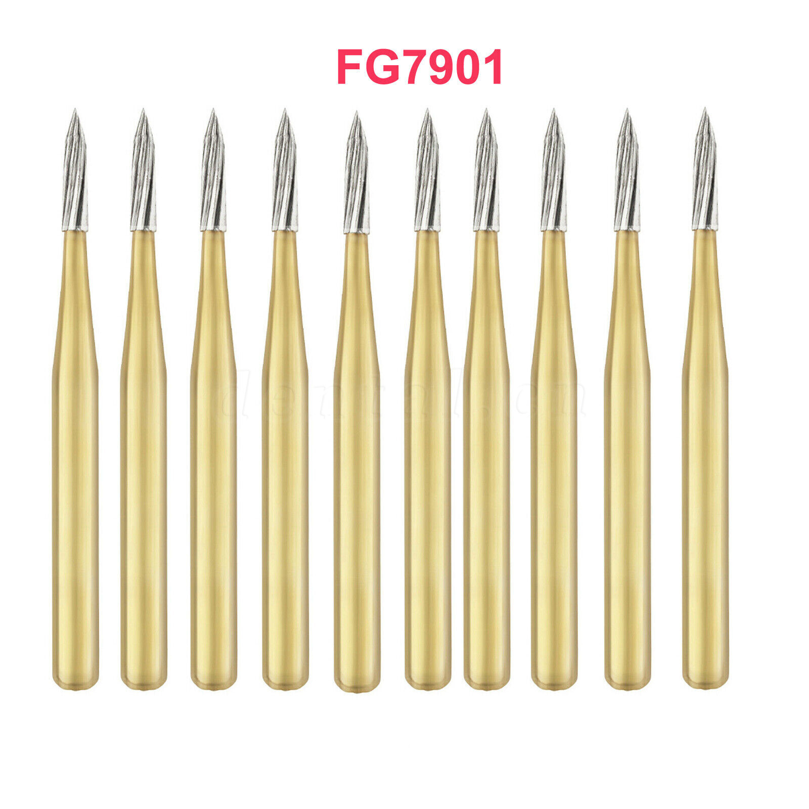 Dental Tungsten Carbide Gold Burs Trimming & Finishing & Polishing Flame FG7901