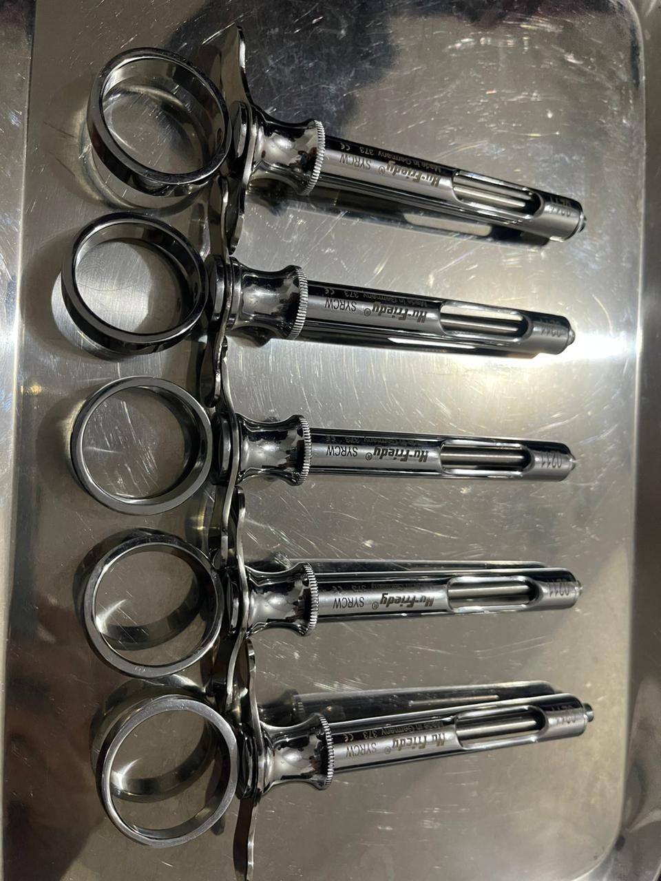 Lot of 5 Hu-Friedy CW Style Dental Anesthetic Aspirating 1.8ml Syringe SYRCW