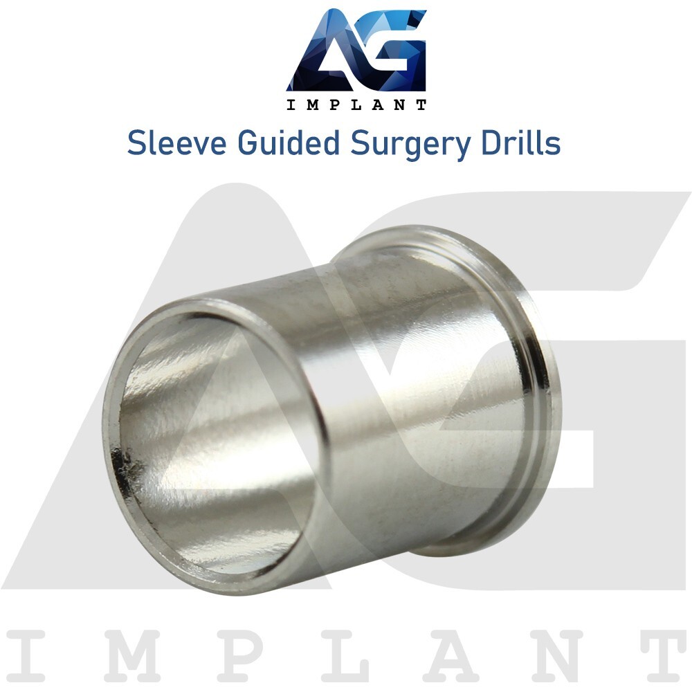 Dental Straight Guided Stopper Drill 3.65mm Full Set With Guide Sleeve Green