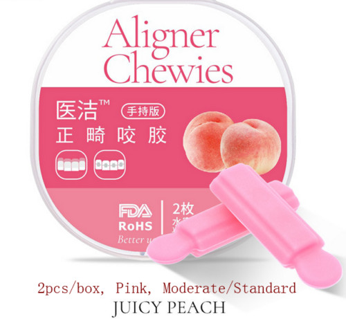 Aligner Chewies Mouth Tray Seaters Pink Juicy Peach Brace