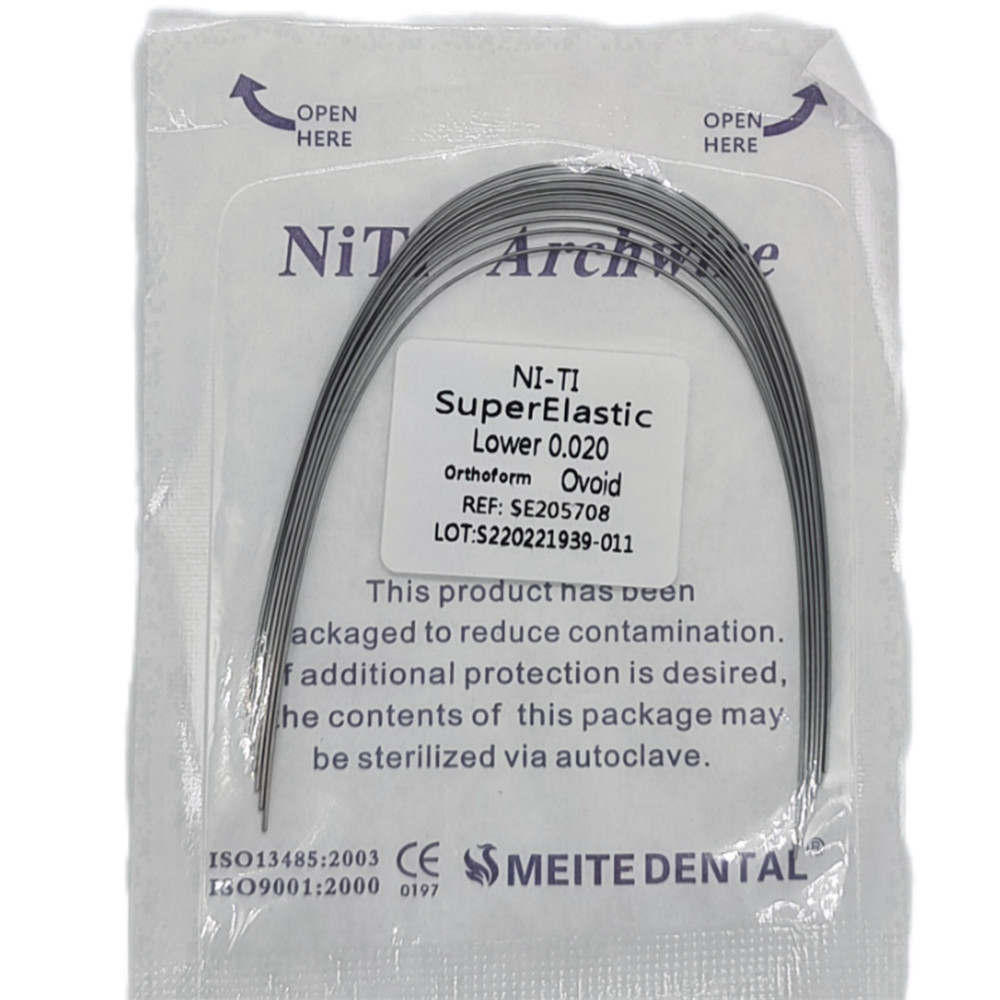 100Packs Dental Ortho Arch Wires Super Elastic Niti Round 012~020 Upper&Lower