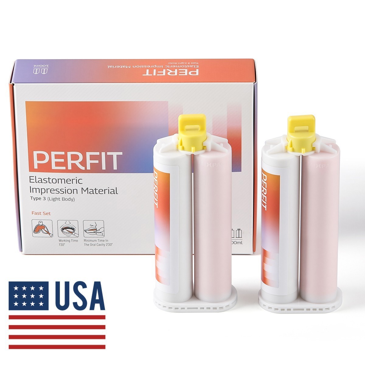 Dental Elastomeric Impression Putty Fast / Regular Set Soft Silicone Material
