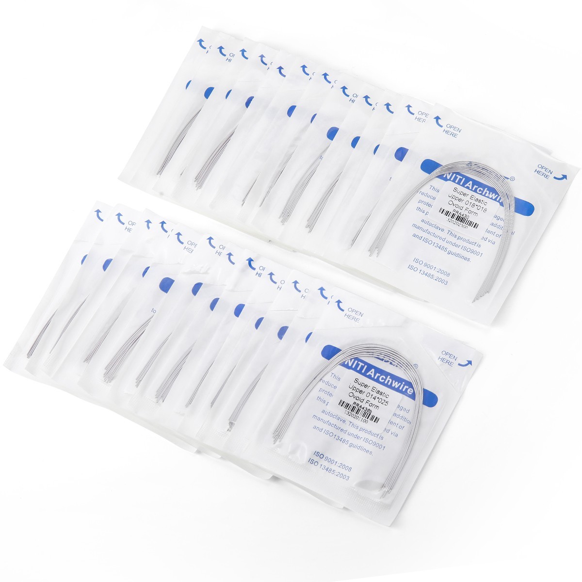 2pcs AZDENT Orthodontic Super Elastic Niti Reverse Curve Rectangular Arch Wire