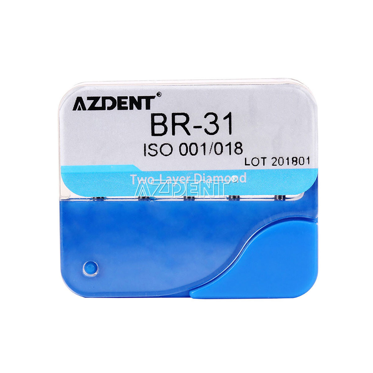 AZDENT Dental 2-Layer Diamond Burs BR-31 /SF-41 for High Speed Handpiece 5pc/kit