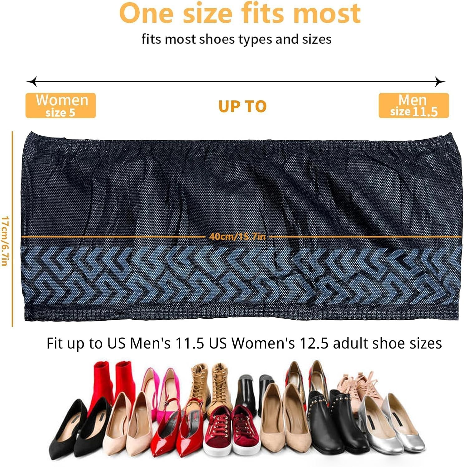 Shoe Covers Disposable 50 Pack 25 Pairs Durable Non-Slip Water Resistant & Boot