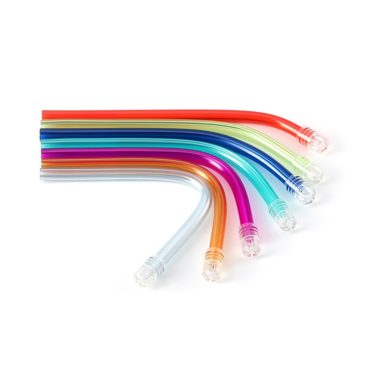 500PCS Ejectores de saliva dental Puntas claras Colores variados Disposable