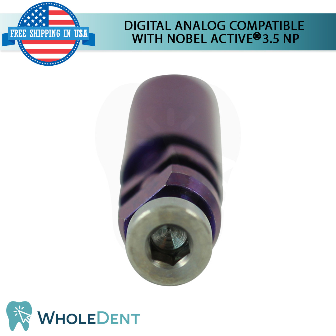 50X Dental Fixture Nobel Active® Narrow Platform Compatible Digital Analog