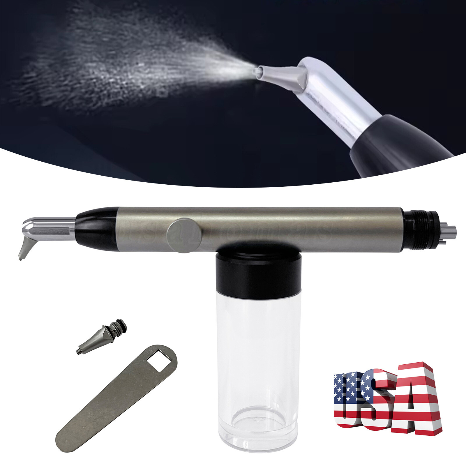 Dental Aluminum Oxide Air Micro Blaster Interface Microetcher Sandblasting 4 H