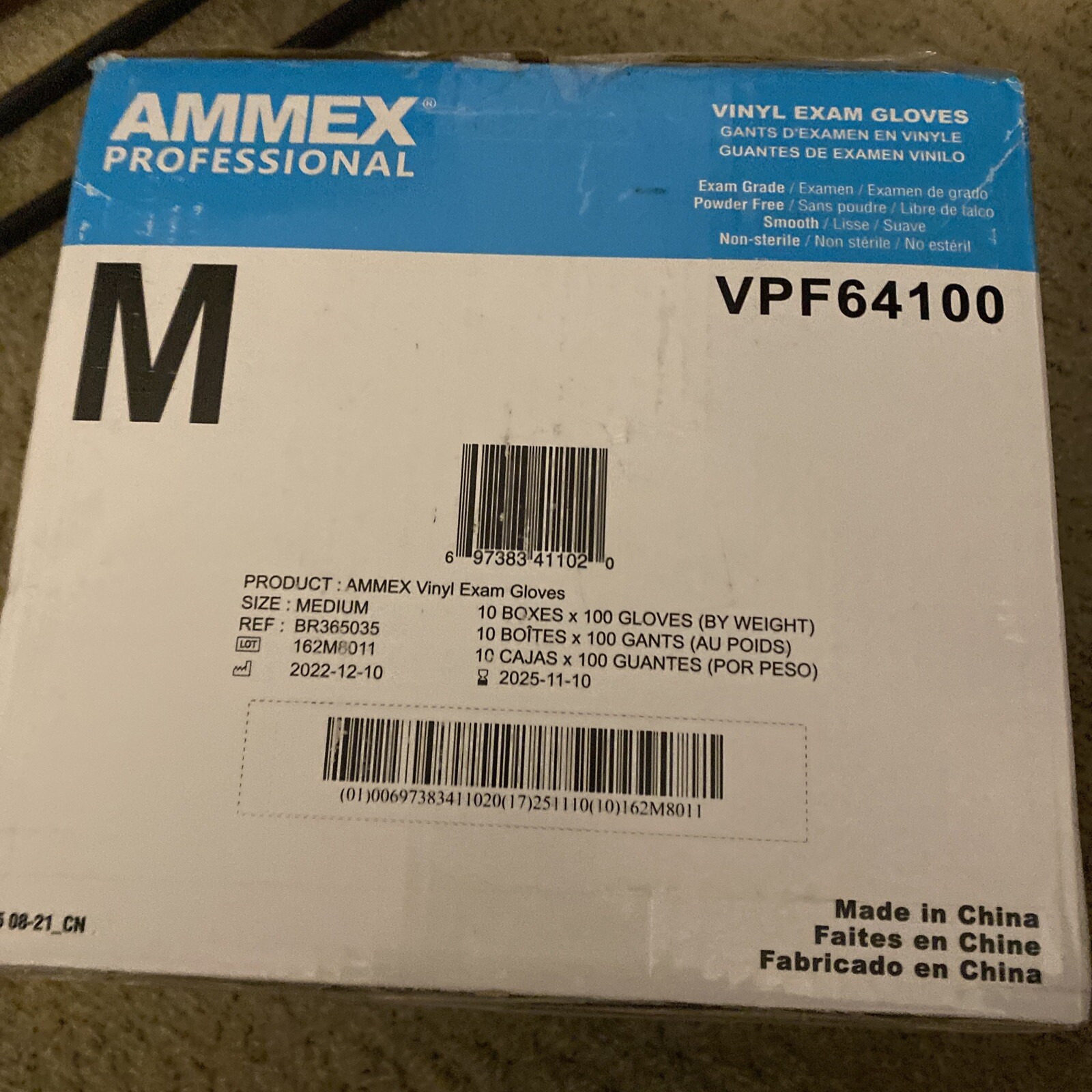 AMMEX Clear Vinyl Disposable Exam Gloves 3 Mil Latex-Free & Food-Safe, 1000