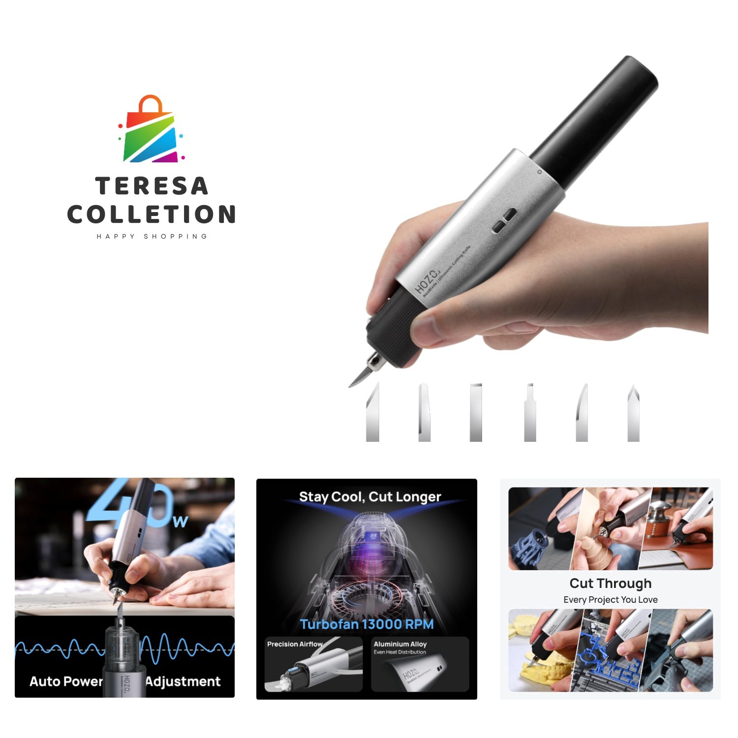 NeoBlade Wireless Ultrasonic Cutter – 40kHz, 40W, Versatile & Lightweight Design