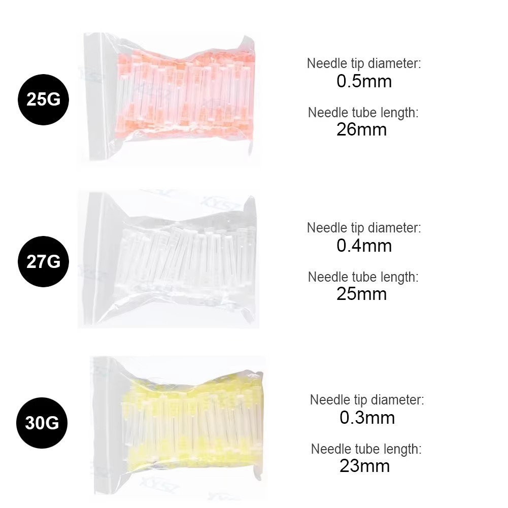 500pcs Disposable Dental Endo Irrigation Needle Tip 25G/27G/30G Syringes Tips
