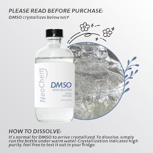 Dimethyl Sulfoxide (DMSO) 99.95% Pure Liquid |8 oz. DMSO Non-diluted | Undilu…