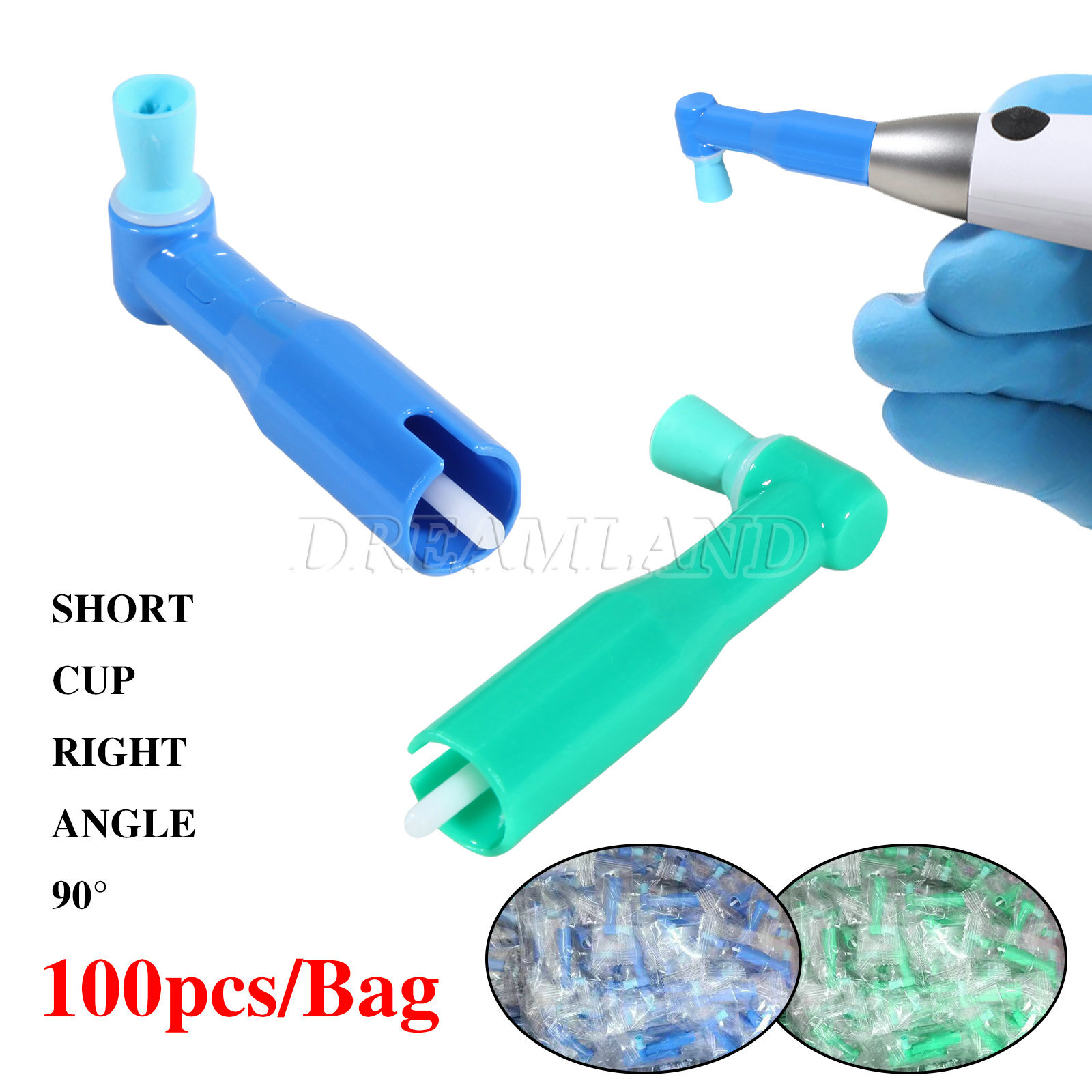 100/500 pcs Dental Disposable Prophy Angles Top Quality Money back guarantee!