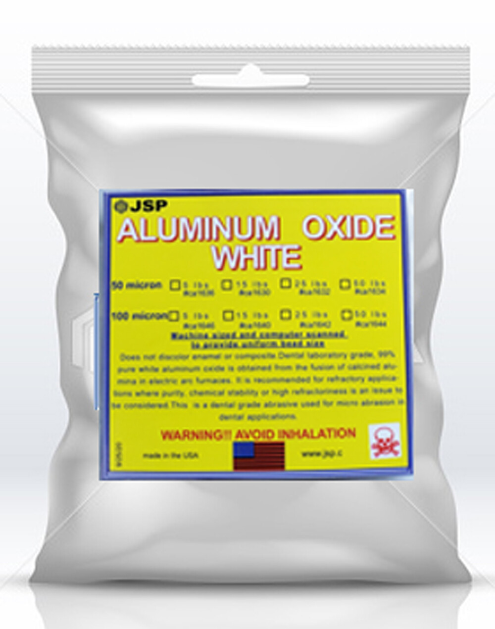 ALUMINUM OXIDE 50 micron WHITE 1 lb