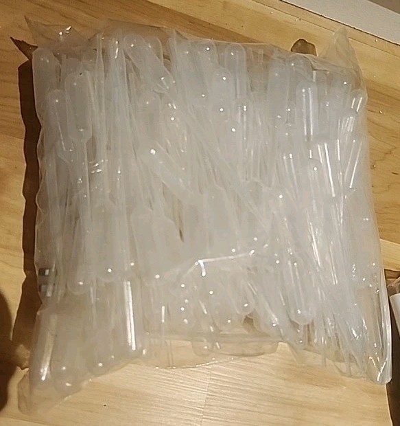 100 + Pcs 3ml Disposable Plastic Eye Dropper Set Transfer Lab Graduated Pipettes