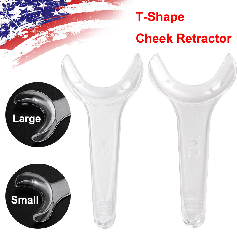 Dental Orthodontic Lip Cheek Retractor T-shape Mouth Opener Size Large / Small